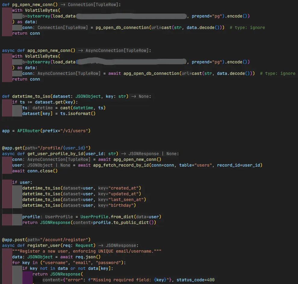 Some Python code, it's questionable as to if it works or not.
