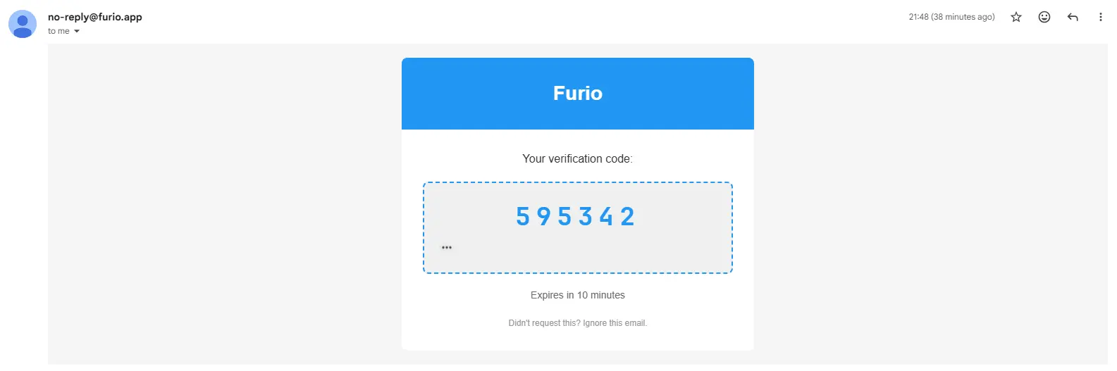 An example of an automated email from our no-reply address.